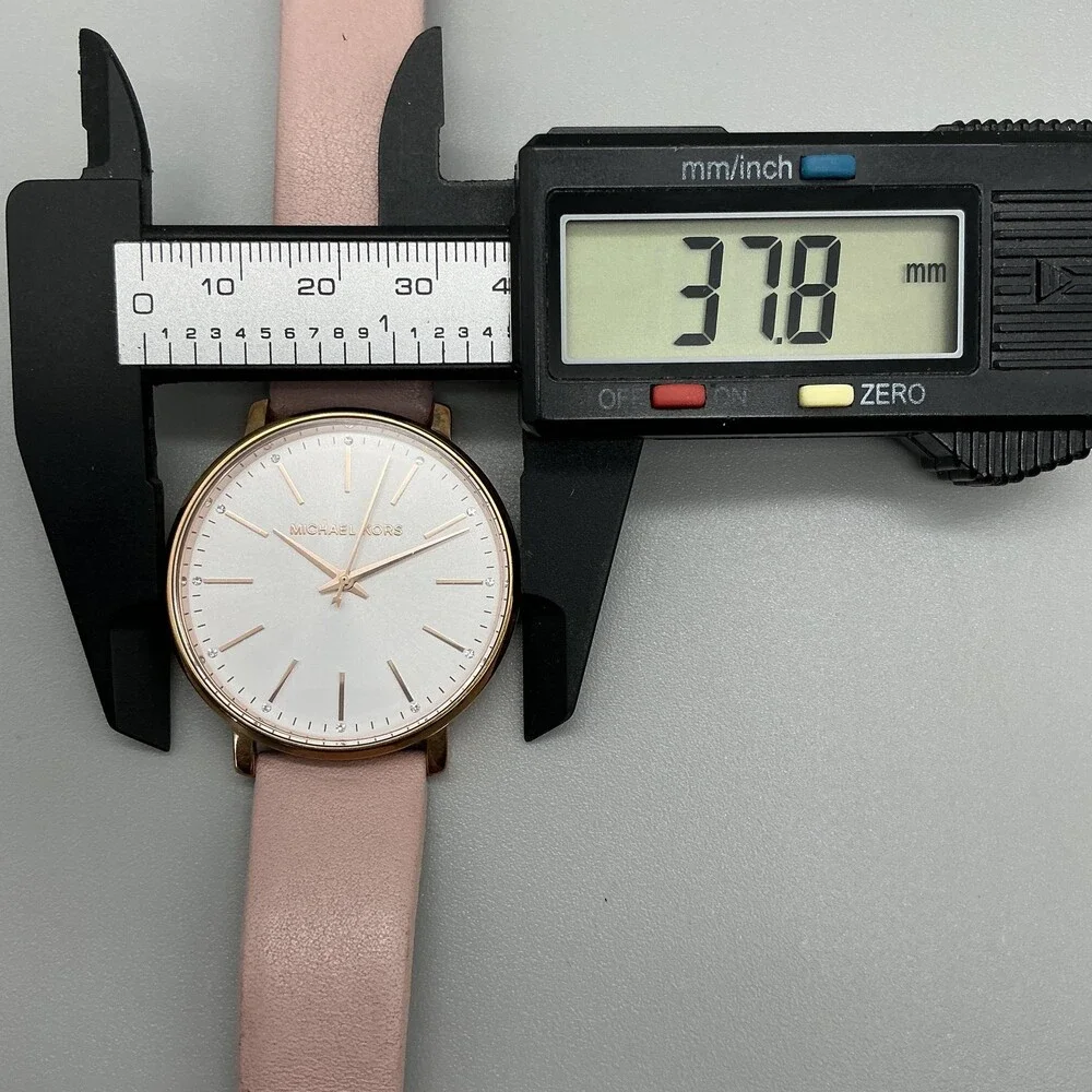 Michael Kors MK-2747 Pyper Womens Watch 38mm Pink Leather Rose Gold New Battery
